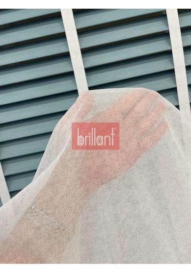 Tül Perde Brillant Ağır Gramajlı Ekru Keten Efektli