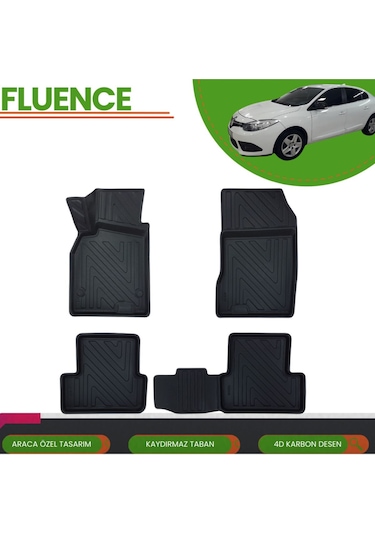 Renault Fluencearaca Özel 4d Havuzlu Paspas Takımı Karbon