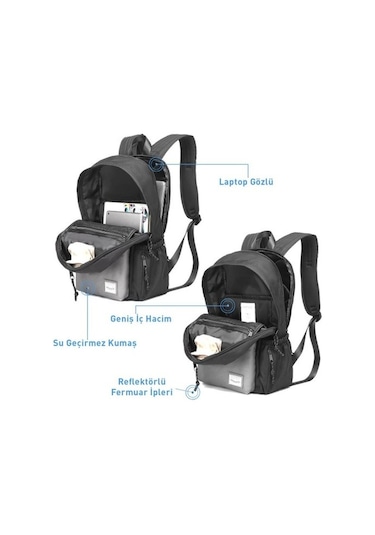 Smart Bags Sırt Çantası Okul Boyu Laptop Gözlü 3155 001