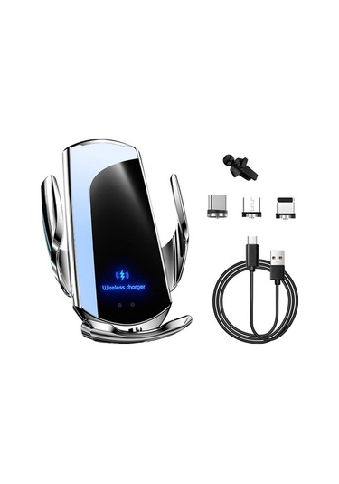 Joyhub Q3 Araba Monte Magnetik Kablosuz 15w Hızlı Şarjlı Şarj Cihazı Gümüş Var Havalandırma