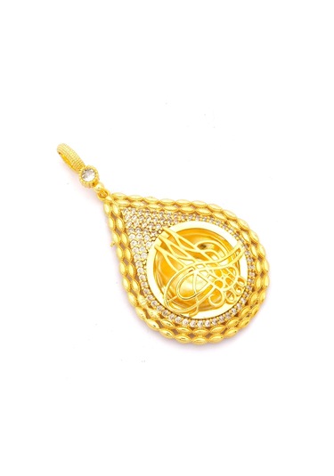 Altın Kaplama Tuğralı Kolye Ucu Tgr-715 Altın