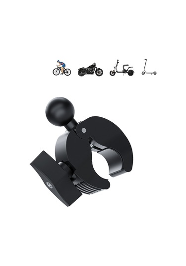 Kamera Telefon Tutucu Bilyalı Başlık Tabanı Canlı Sürüş Atış Gidonu Döner Kelepçe Hızlı Çıkarma Siyah