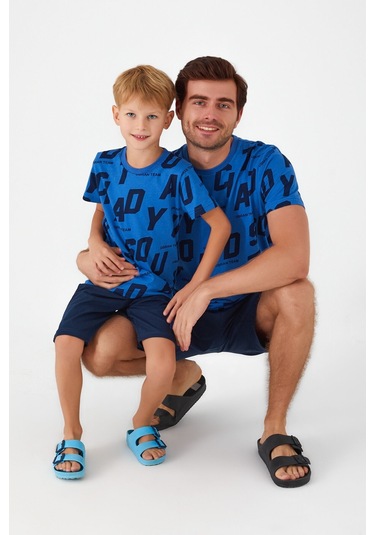 Rolypoly Sea Side Mavi Erkek Bermuda Takım 5274-33199 Saks Mavisi