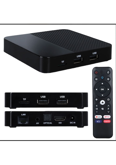 4 Gb Ram 64 Gm Rom 2.4g+5g Ses Komutlu Bt Kumandalı Android Box Android 12