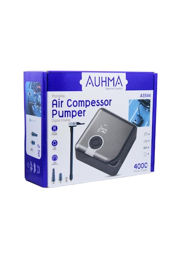 Auhma Portable A5544 Şarjlı Dijital Lastik Şişirme Pompası