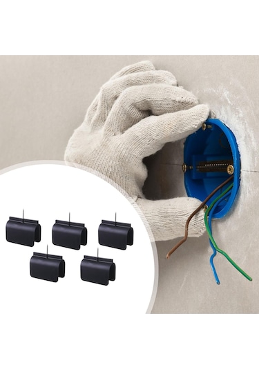 Suntek 5 Adet Alçıpan Priz İşaretleyicileri Elektrik Siyah