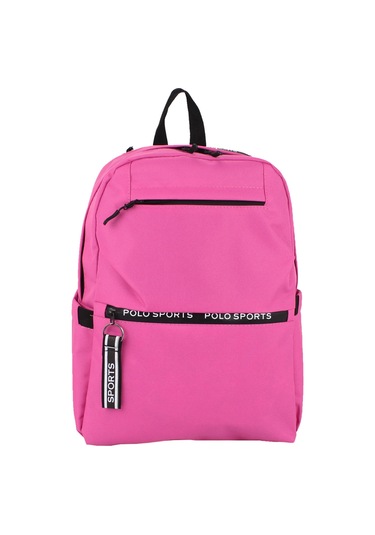 Pembe Okul Sırt Çantası Ortaokul Lise Geniş İç Hacim Su Geçirmez Kumaş Yandan Cepli Pembe