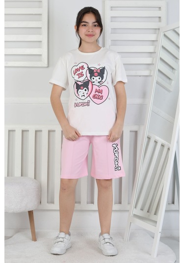 Love Is Kız Çocuk Üst Süprem Alt 2 İp Şort Takım Pembe