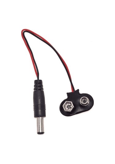 10 Adet 9v Pil Barrel Dönüştürücü Güç Kablo Jaklı Pil Başlığı - T Type
