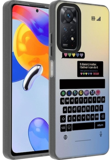 Xiaomi Redmi Note 12 Pro 4g Kılıf Desenli Zore Dragon Sert Kapak Klavye
