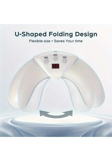 Willowhaven Beyaz Usb Manikür Lambası Dijital Ekran 3 Ayarlı Ergonomik Tasarım Zamanlayıcı Pilsiz Kokusuz El Ayak Bakımı Hediye