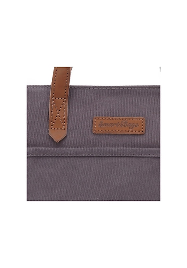 Kanvas Kumaş Kadın Çantası Elden Tutmalı Smart Bags 1328 Kahve