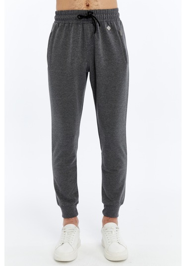 Axxel Erkek Gri Yüksek Bel Ön Arka Cepli Eşofman Altı-p782 Gri