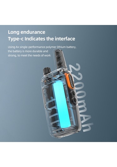 Yunboo Yetişkinler İçin 16 Kanallı Uhf Telsiz - Fm Alıcı-verici, Şarj Edilebilir Bataryalı