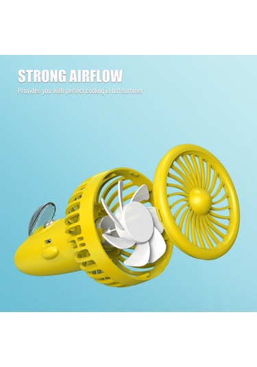 Kangvka Yazın Serinletici: Kol/ Boyun Bağlı Usb Şarjlı Mini Fan, 3 Hız Ayarı, Taşınabilir Ev/ Dışarı/ Seyahat/ Ofis F6 Sarı
