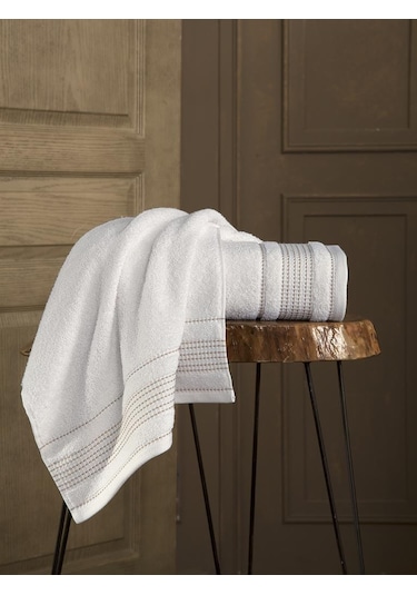 Cotton Ladın Banyo Havlusu 90x150 Krem