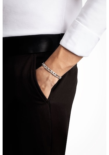 So Chic Eskitme Model Çelik Erkek Bileklik Çelik