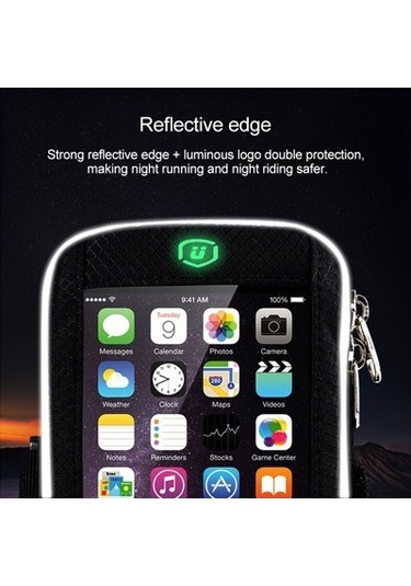 Zcjb Yıpınu Ya19 Açık Spor Fitness Su Geçirmez Dokunmatik Ekran Cep Telefonu Kol Çantası Siyah Siyah