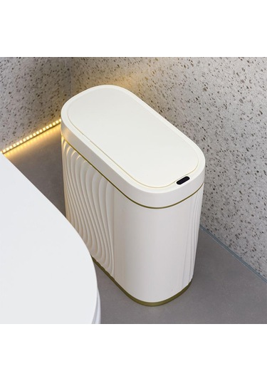 Suntek Magideal Ev Ofis Tuvalet Için Akıllı Çöp Kutusu Beyaz
