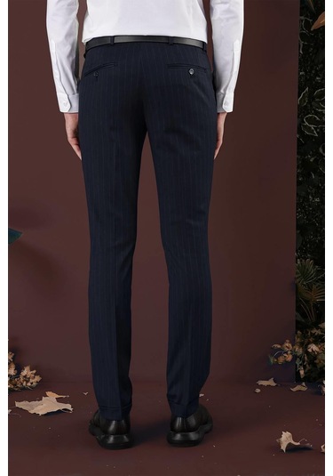 P 1134 Slim Fit Lacivert Spor Pantolon Lacivert