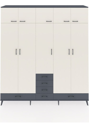 Hyperion Dolap 6 Raflı 6 Çekmeceli 4 Askılı 220x44x243 Antrasit-aytaşı/antrasit Aytası/antrasıt Hyperion Dolap 6 Raflı 6 Çekmeceli 4 Askılı 220x44x243 Antrasit-aytaşı/antrasit Aytası/antrasıt