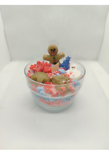 Kardan Adam Ve Kurabiye Adam Yılbaşı Temalı Mum