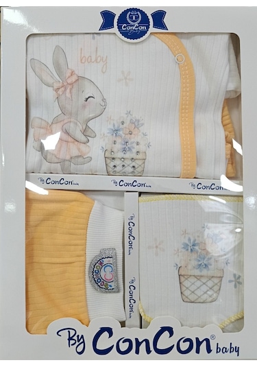By Concon Conconi Sari2 5 Li Zibin Seti Hastane Çikiş Seti Sarı