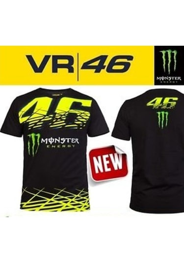 Yeni Vr46 Valentino Rossi Monster Energy Kısa Kol Tshirt al