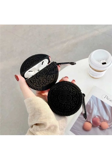 İphone 1/2. Nesil Uyumlu Koruyucu Bluetooth Kulaklık Kılıfı Figürlü Yuvarlak Airpods 1/2. Nesil