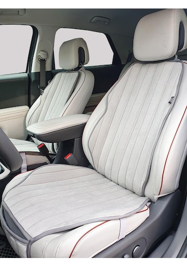Bod Vodina Serisi Tay Tüyü Cepli Oto Koltuk Minder Seti Koltuk Koruma Kılıfı Ön Arka Set Gri