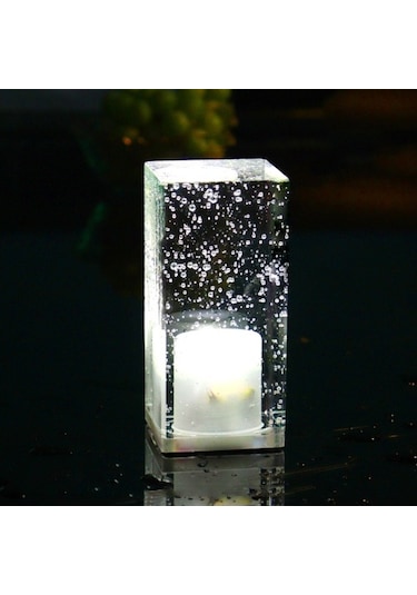 Kare Led Renkli Kristal Çubuk Masa Lambası For Warm White Light Beyaz For Red Light Kırmızı For Blue Light Mavi For Colorful Fixed Color Diğer Sarı Işık