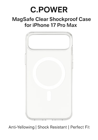 C.power Magsafe Şeffaf Sert Kılıf İphone 17 , 17 Air , 17 Pro, 17 Pro Max Uyumlu, Darbeye Dayanıklı Pc Malzeme Şeffaf