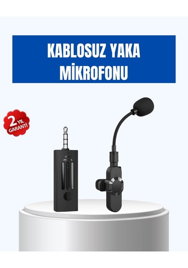 Bfs Kablosuz 2.4 Ghz Yaka Mikrofonu 60 M Menzilli, Gürültü Azaltıcı, Şarjlı Ve Taşınabilir