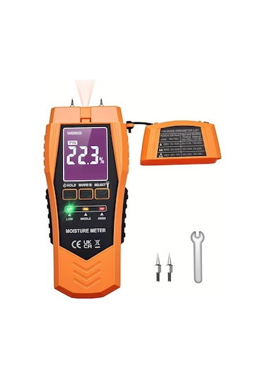 Topshop1 Turuncu 2si 1 Arada Pinli Pinsiz Nem Olcer Su Kacagi Dedektorlu Kutu Alcipan Kuf Tespit Cihazi