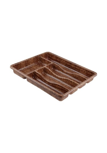 5 bölmeli ahşap desen kaşıklık