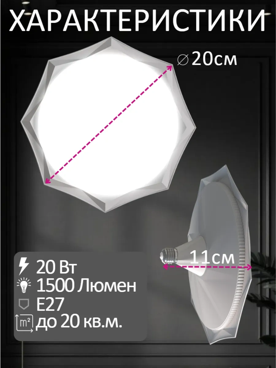 Lubimyj Svet Mutfak İçin Tavan Tipi Led Avize. 171513817 Beyaz