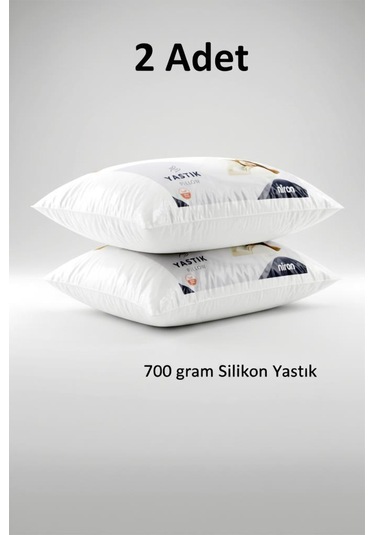 Niron 2 Li Silikon Yastık Seti 50x70 Cm, 700 Gr, Mikrofiber Kumaş, Yumuşak Destek Beyaz