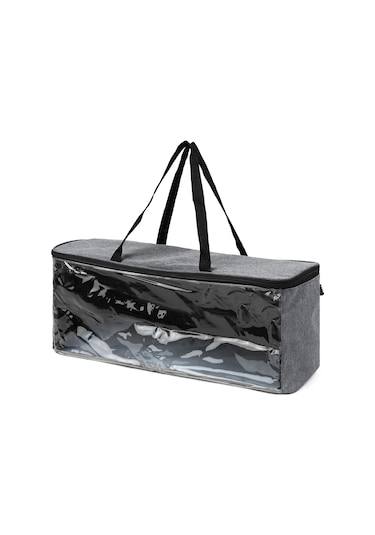Lemestar Gri Pvc Şapka Depolama Çantası - Su Geçirmez, Transparan Pencere Ve Fermuar Kapanma İle 23 Şapka Kapasitesi