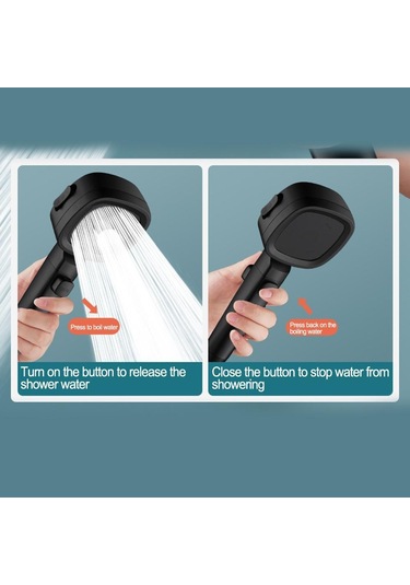 Gümüş Su Tasarruflu Duş Başlığı Anahtarlı 260 100mm Abs Gümüş