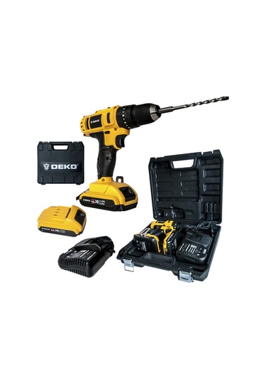 Deko 24V 5 Ah Li-ion Çift Akülü Darbeli Vidalama Sarı