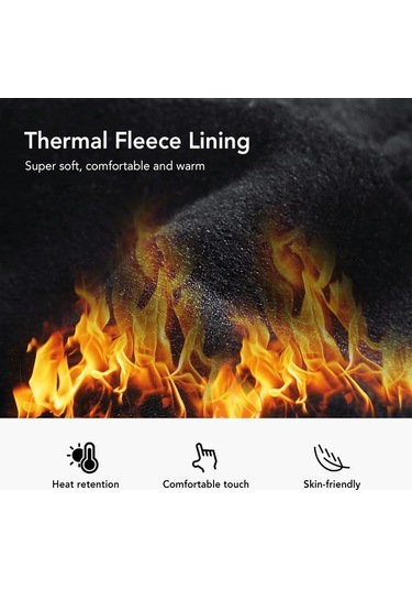 Pazly Rüzgar Geçirmez Kışlık Bisiklet Eldiveni, Sıcak Dokunmatik Ekranlı Eldivenler