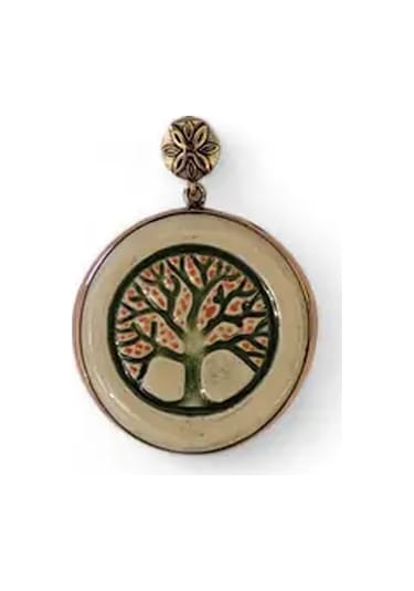 Bronz Harmonyası Bronz Çini Taşlı Çelik Zincir Kolye