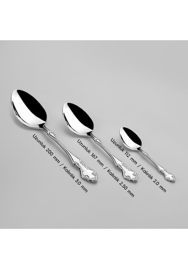 Nehir Adriana Sade 12 Kişilik 84 Parça Kutulu Çatal Kaşık Bıçak Takımı