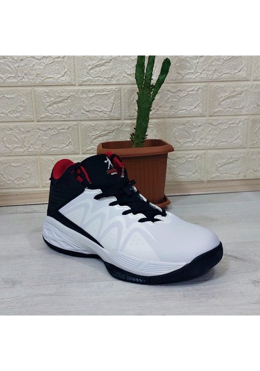 Jump 28652 Beyaz Boğazlı Basket Spor Ayakkabı Beyaz