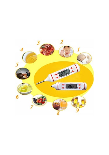 TP Termometre Daldırma Saplama Dijital Gıda Termometresi thr182