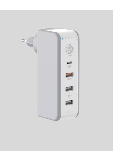 Hızlı Şarj Destekli Zaman Ayarlı Usb Şarj Adaptörü 1