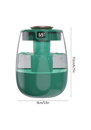 Vkemall J10 Yeşil Rgb Işık Usb Nemlendirici, Çift Fıçya, Büyük Buhar, Sayısal Ekran, Ev Ofis Kullanımı