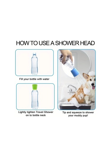 Elmpaly Yeşil 1 Adet Yenilikçi Silikon Evcil Hayvan Duş Başlığı Taşınabilir Köpek Banyo Ve Açık Hava Su İçme Aksesuarı Kampçılık İçin