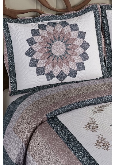 Gloria Mavi Çift Kişilik Kapitone Yatak Örtüsü Mavi Renk Tek Ebat Diğer