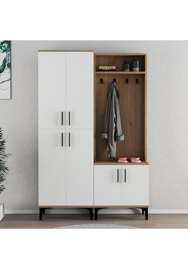 Ferniso Mobilya Portmanto+ayakkabılık Ceviz-beyaz Ferniso Mobilya Portmanto+ayakkabılık Ceviz-beyaz